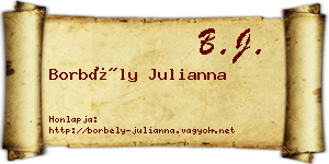 Borbély Julianna névjegykártya