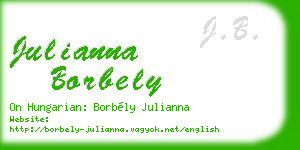 julianna borbely business card